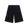 Li-Ning Sports Fashion Series Logo Print Mid-Waist Summer Elastic Fitted Breathable Sports Shorts Men Bottoms Black AKST591-2