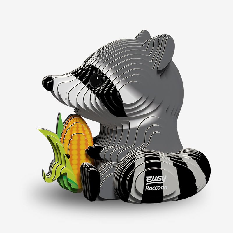 EUGY Raccoon Paper Puzzle A fun educational toy for elementary school boys and as well as making it a great - girls, adults, gift.