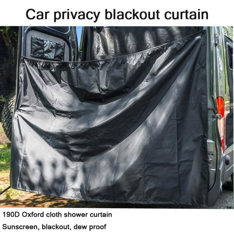 SUV Truck Adjustable Car Rear Door Window Shade Sun Blocking Curtain For Privacy Resting Outdoor Shower