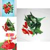Anthurium Andraeanum Linden Artificial Green Plant With Silk Flowers For Home Decor And Gift Idea