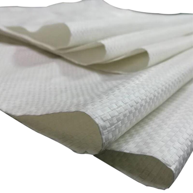 HKZ-61 Heavy-Duty White Woven PP Packing Bags, 100 Pcs