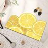 Colorful Lemon Cherry Blossoms Floral Patterns Pattern Diatom Mud Floor Mat For Living Room