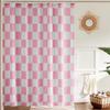 72x72inch Retro Checkerboard Pattern Waterproof Shower Curtain For Bathroom Privacy