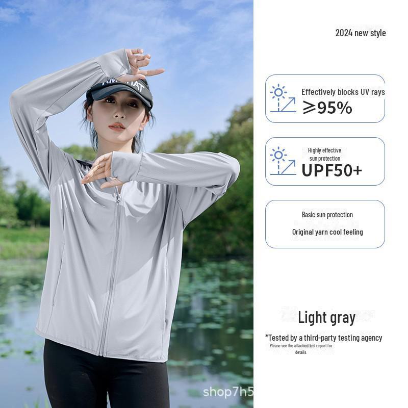 Qinlimei UPF50+ Hooded Sun Protection Ice Silk Jacket for Men & Women