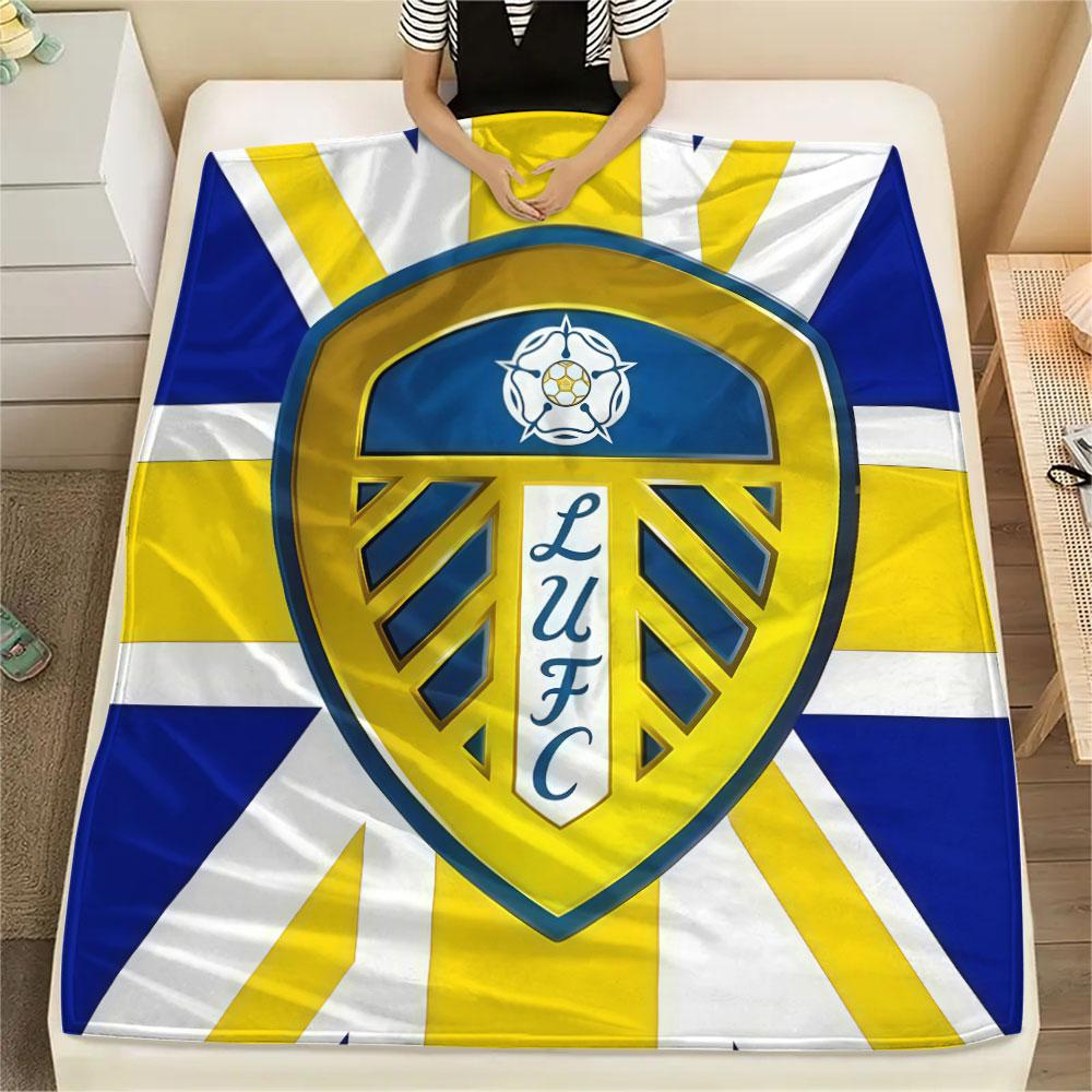 1PC Leeds United Patterned Flannel Blanket Suitable For All Seasons for Home Decor Warmth and Comfort Gifts Holiday Present
