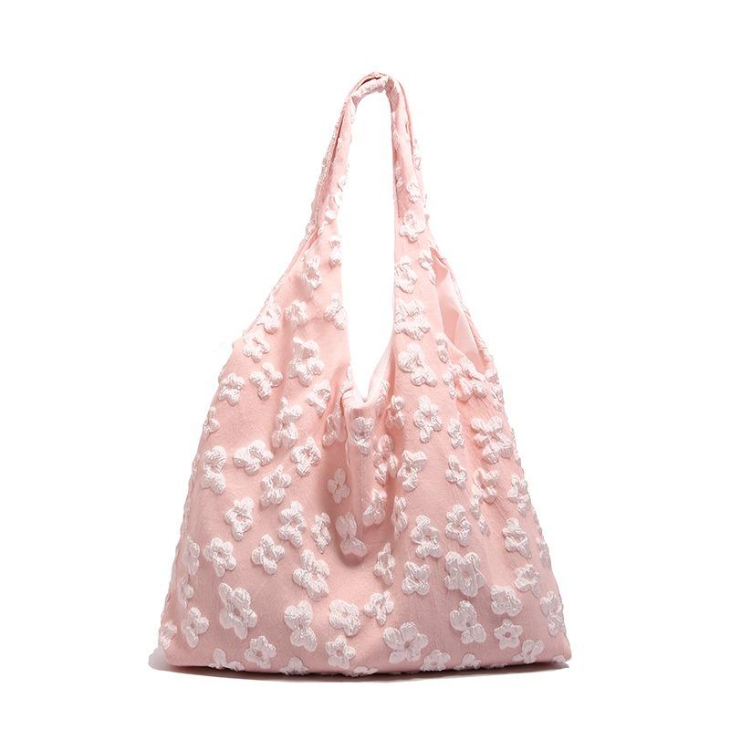 Canvas Bags Design Sense Summer New Bags Simple Flower Shoulder Bags Tote Handbag Bags