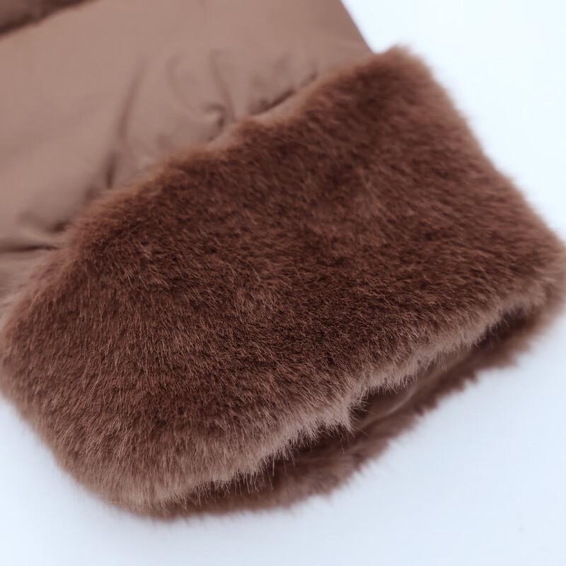 Women's Chinese Style Plush Splice Down Jacket