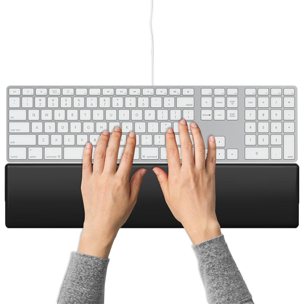 Keyboard Wrist Rest Pad Anti-Slip Ergonomic Hand Support Pad Multi-Purpose PU Leather Keyboard Palm Rest for Home Office