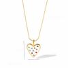 Style Heartshaped Necklace With 18k Gold Plating And Colorful Cz For Women