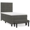 3137816 vidaXL Lit à sommier tapissier et matelas Gris foncé 90x190 cm Velours