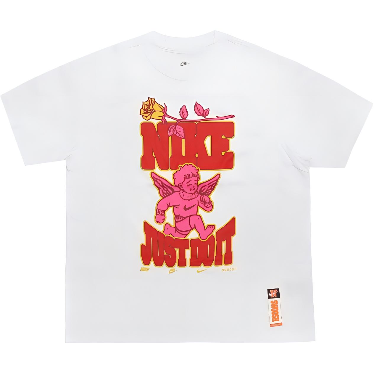 

Nike Винтажная футболка с короткими рукавами и круглым вырезом с логотипом и заниженными плечами, мужские топы белого цвета FD1323-100 XL