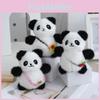 Delightful Floral Pattern Panda Plush Backpack Doll Soft Toy Keychain For Girls