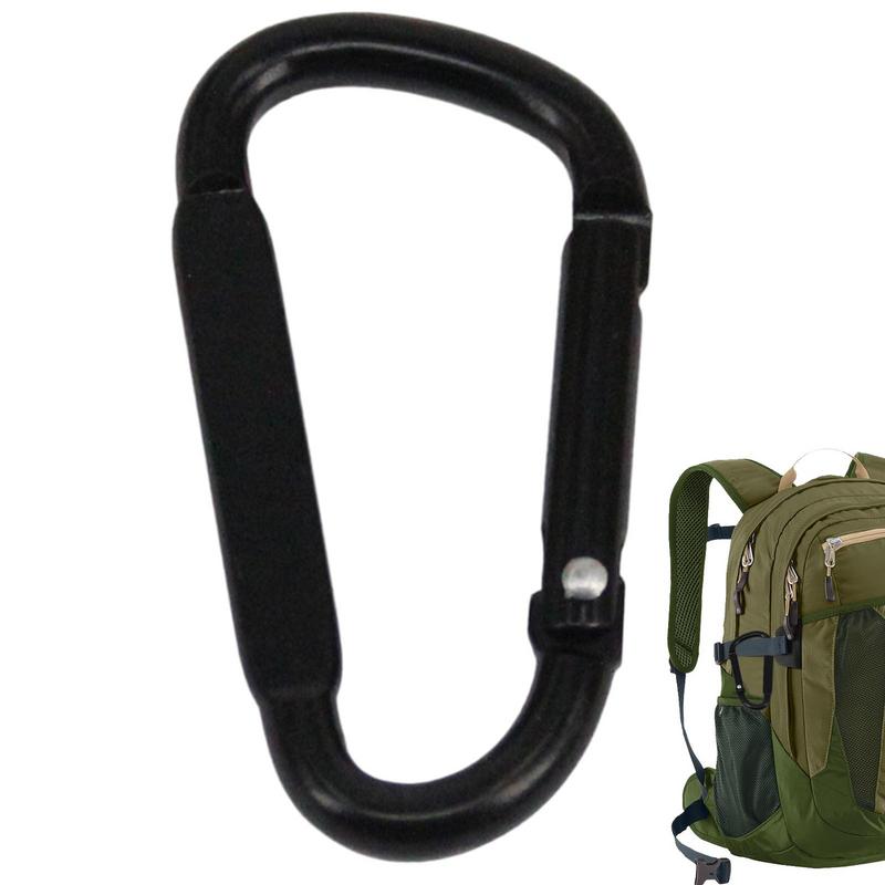 D Ring Clip Aluminum Alloy D Ring Spring Snap D Clip Metal Carabiner Travel Carabiner Backpack Carabiner Camping Accessories