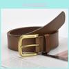 Genuine Leather Men's Cowhide Needle Buckle Korean Trendy Versatile Belt Casual Business Simple Youth Trendsetter Brown