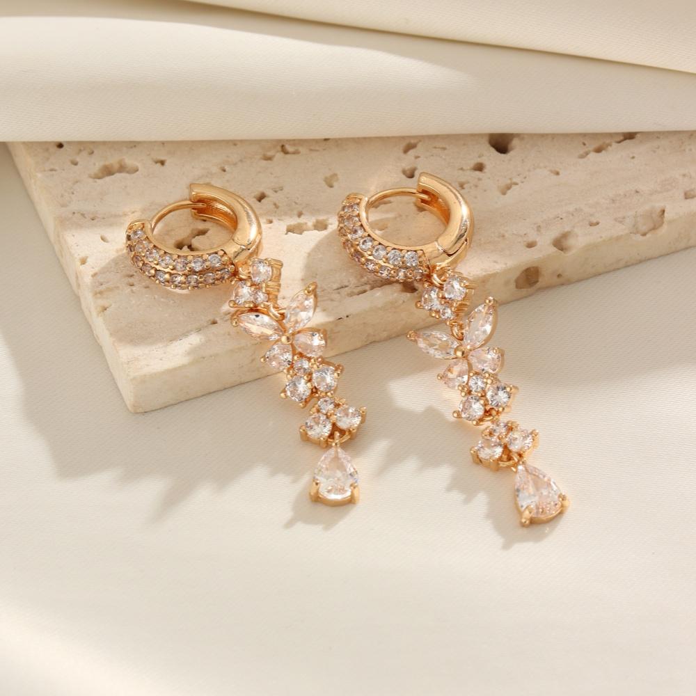 

1 пара роскошных серег-подвесок с кисточками в виде бабочек для женщин, серьги с цирконами, ювелирные изделия, аксессуары для свадебной вечеринки золотой