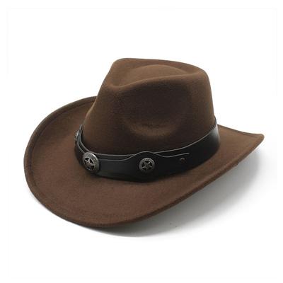 Westlicher Cowboy-Filzhut Tibetischer Zylinderhut Herren- und Damen-Jazzhut, Wollhut