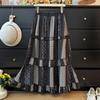 Women's Autumn 2025 Floral Patchwork Ruffle A-line High-Waisted Skirt