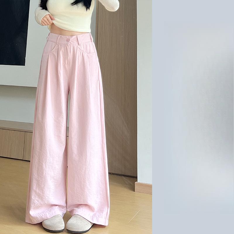 Anzughose Kinder Sommer Dünn Neu Hohe Taille Locker Fallend Lässig Dünne Weitbein Hose