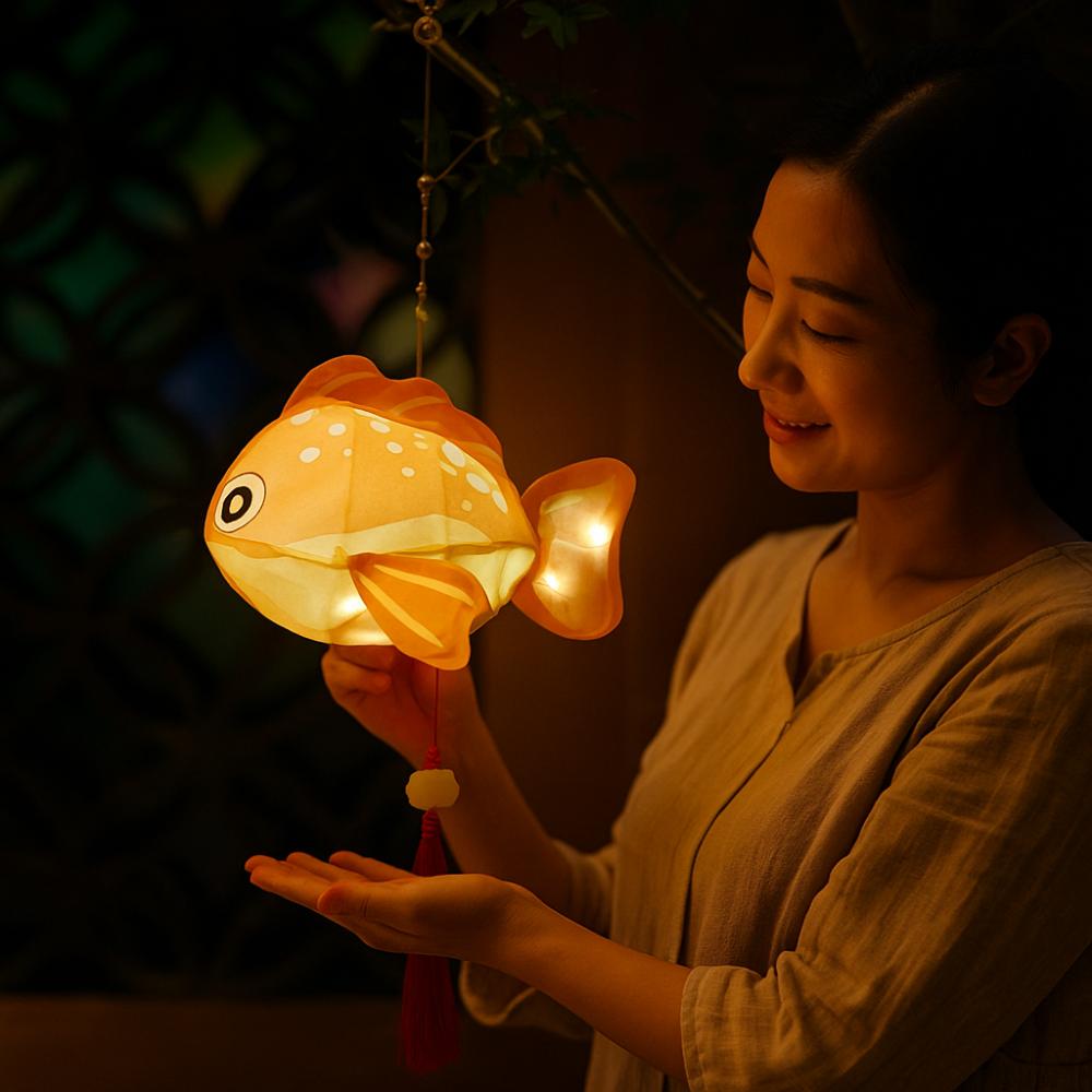 Paper Middle Autumn Festival Lantern DIY Craft Handmade Festival Lantern Material Kit Luminous Chinese Style