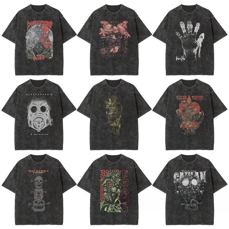 Maglietta Dorohedoro Cartone Animato Per Ragazzi Adolescenti Cotone Manica Corta Casual Moda