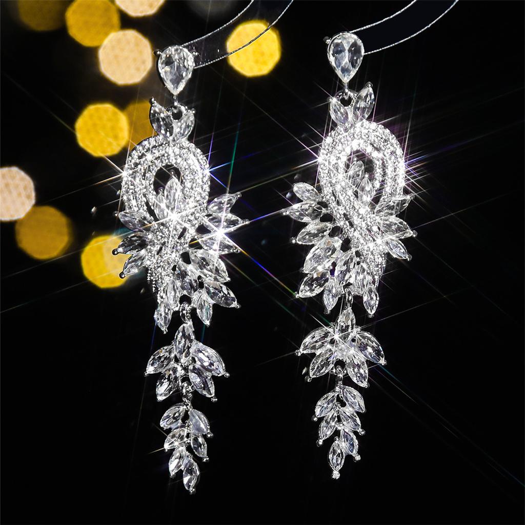 Small Face High-end Colored Glass Rhinestone Earrings Women, Personality Exaggerated Stud Earrings Earrings