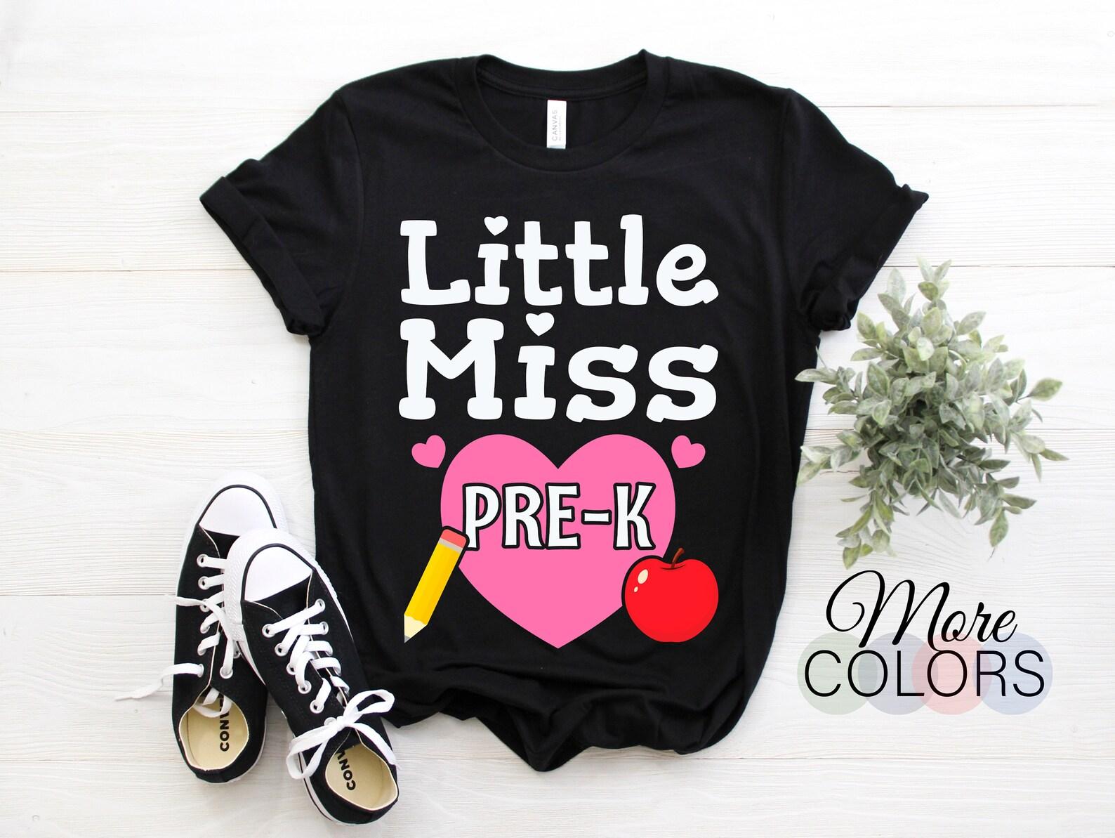 Little Miss Pre-k Cute Heart Love Kindergarten Back To School First Day Daughter T-Shirt, Girls Graduated, Celebrate Graduation School Class 100
