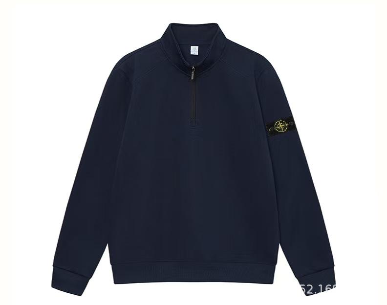 Unisex Island Home Abzeichen Hoodie: Klassisches Langarm-Half-Zip