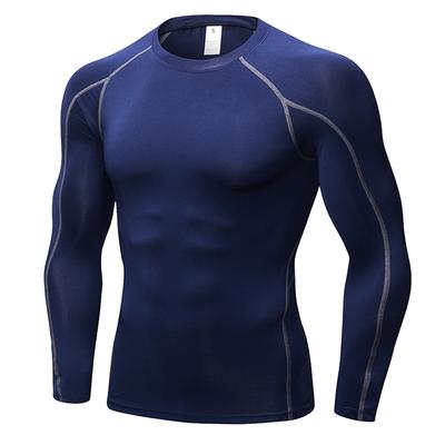Herren-Lauf-Langarm-T-Shirt, schnell trocknender Anzug, Fitness, Sport, enges T-Shirt, neues Training, Joggen 1059