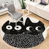 1pc Cat Pattern Office Round Area Rug, Under Office Chairs Bedroom Living Room Home Decor, Room Deco, Available in Various Sizes