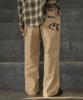 BURNING CAPONE Bc Logo Print Carpenter Pants (Beige)