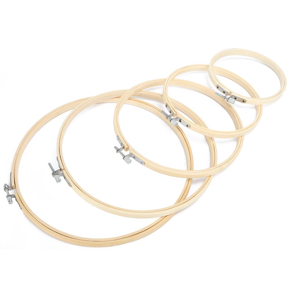 5 Stück Runde Stickrahmen Kreuzstichrahmen Ring Schleife Bambus Handnähwerkzeuge