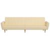 2 Seater Sofa Bed Cream Fabric