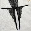 Deep V Neck Lace Bow Bodysuit Mesh Hollow Lace Sling Nightwear Women Lingerie  Home