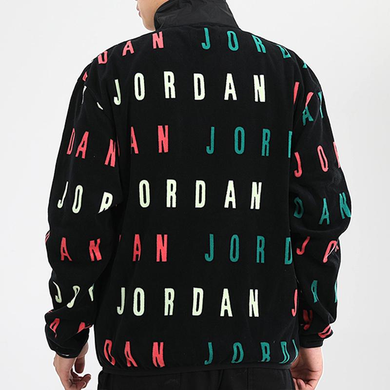 Jordan Bunda pánská s fleecovým límcem odolná proti větru s potiskem loga Jumpman Černá CT3571-010