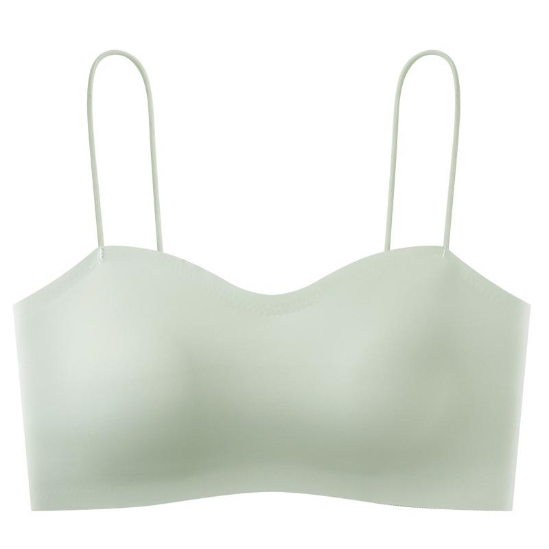 Hot Sale Women's Seamless Wire-Free Push-Up Bandeau Bra with Thin Straps & Beautiful Back Design