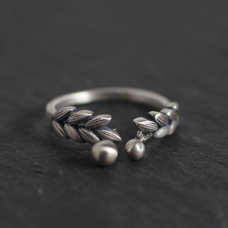925 Sterling Silver Rings for Women Men Couple Minimalist Handmade Simple Wheat Ring Party Jewelry Gift Prevent Allergy