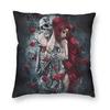 Halloween Sugar Skull Cushion Cover  Decoration Printing Day Of The Dead Throw Pillow Case for Living Room Two SideWhite,(5)