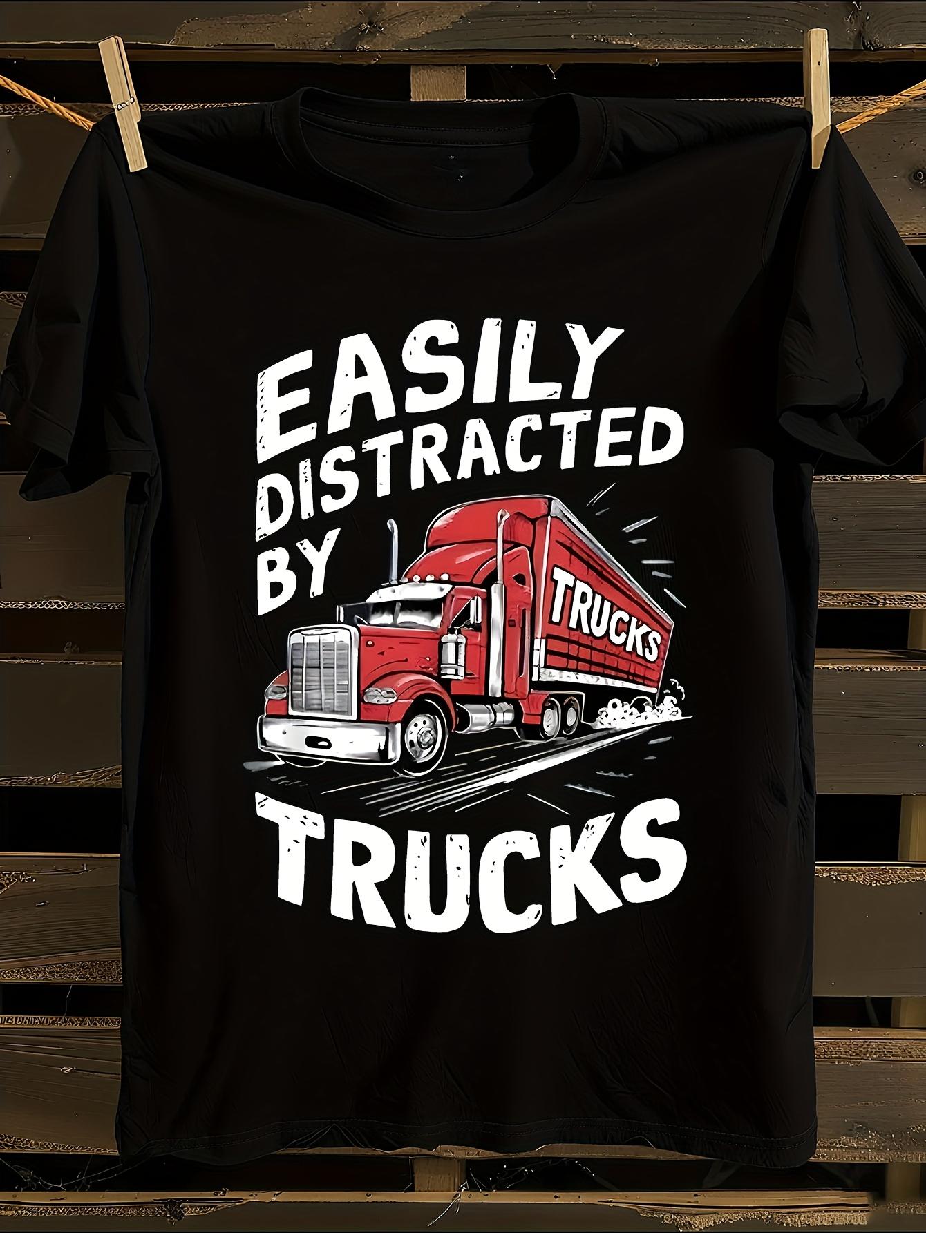 s and s Easily Distracted by Trucks T-shirt L