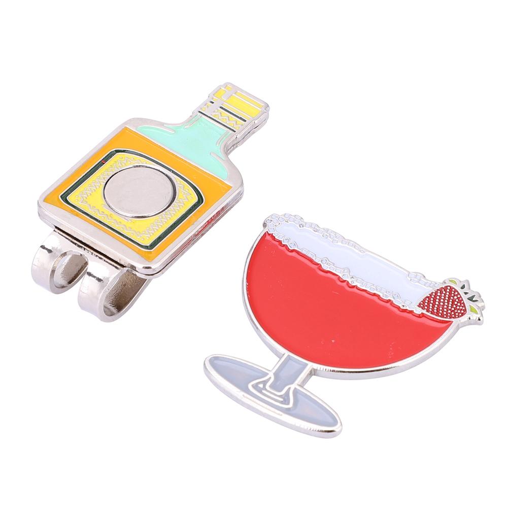 Hållbar Golfkeps-klämma i Rostfritt Stål med Avtagbar Magnetisk Bollmarkör