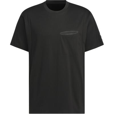 Seria Wuji Fajny Sportowy Codzienny T-shirt z Krótkim Rękawem Męskie Góry Czarne JI8698