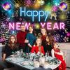Neon Happy New Year 2026 Banner - Large Colorful Disco Theme Party Backdrop with Hanging Rope - New Years Eve Party Supplies 2026 - Holiday Photo