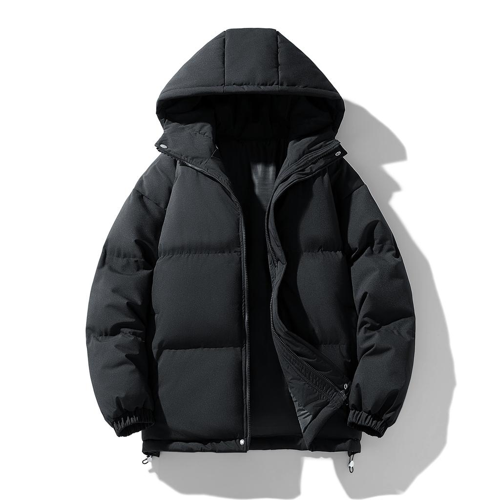 M-8XL Big Yards Stand-up Collar Cotton Jacket Men and Women Section of The Winter Loose Cotton Clothing Bread Clothing Solid Color Cotton Jacket