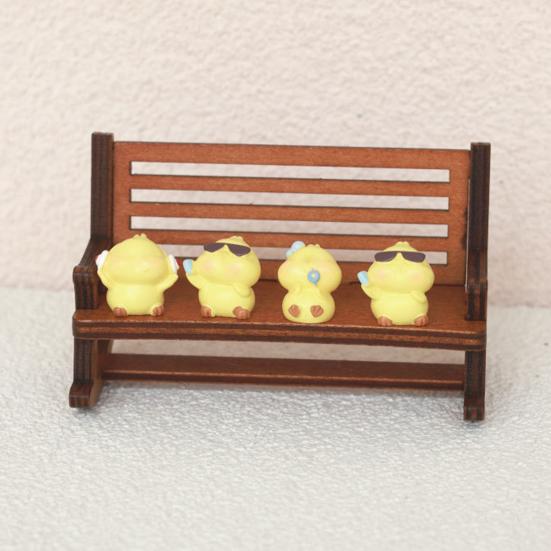Mini Rocking Chair Ornament 1:12 Scale Premium Synthetic Wood Lightweight Miniature Furniture Fairy Garden Photography Props