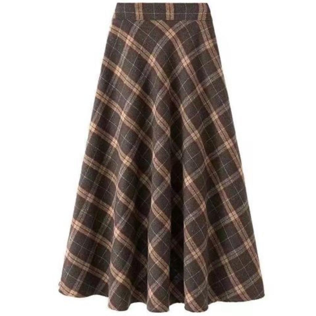 Plaid Skirt For Women, A,line Skirt, Long Skirt With High Waist And Slim Fit