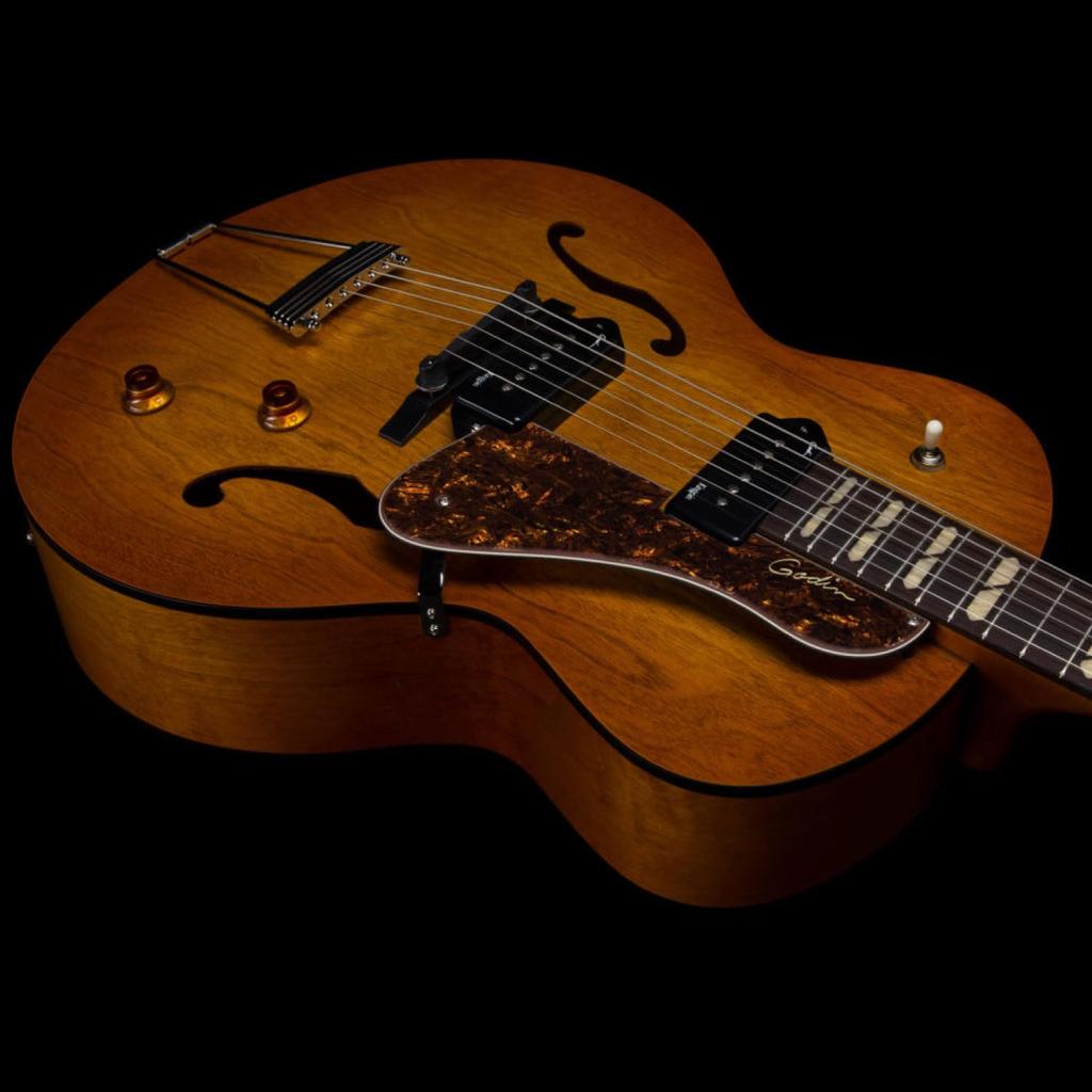 Godin 5th Avenue Jumbo P90 Full Acoustic Guitar Harvest Gold 051519 [ ]