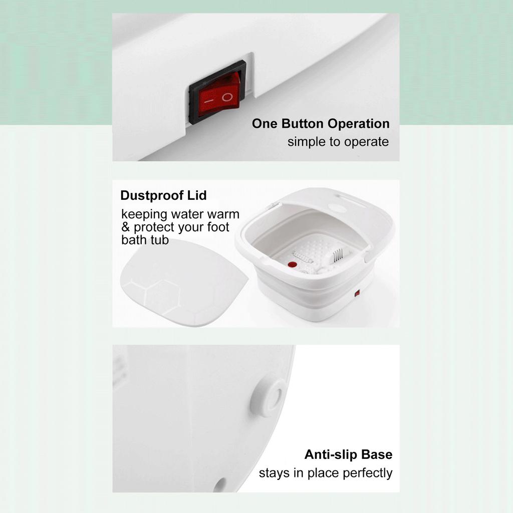 Electric Foot Bath Tub Water Spa & Foot Massage Foot Basin for Soaking Foot Toe Nails Ankles