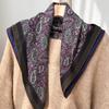 Light Luxury Mulberry Silk Large Square Scarf Women's Cashew Fruit Pattern Versatile Decorative Silk Scarf Shawl Advanced Sense