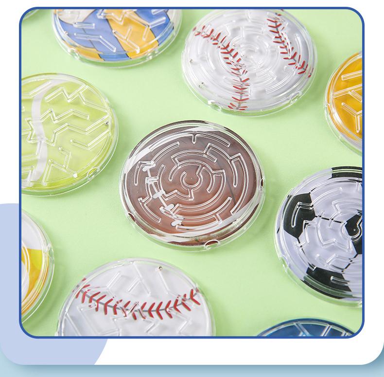 20Pcs Cartoon Sports Football Basketball Maze Puzzle Educational Toys for Birthday Party Favors Kindergarten Pinata Fillers