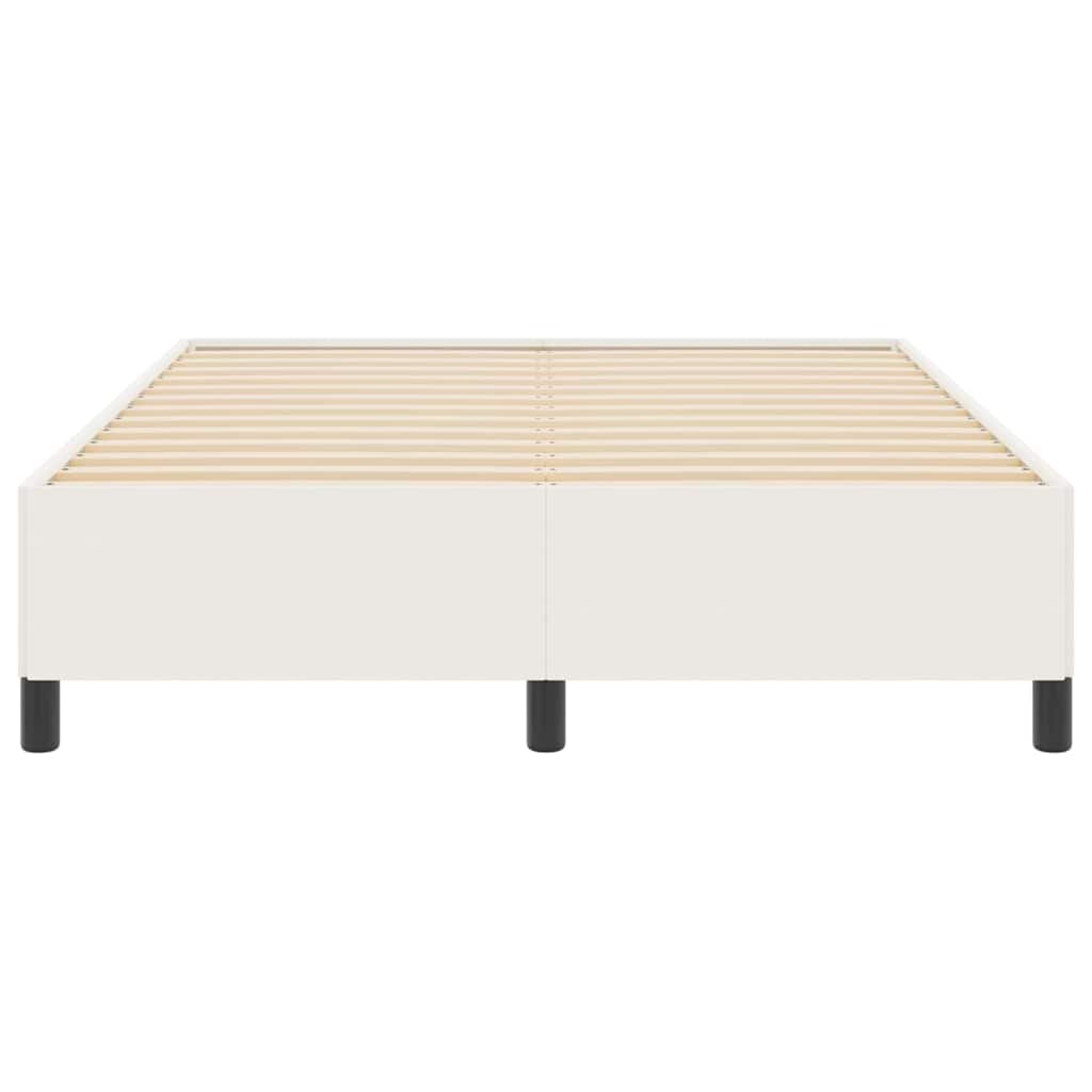Box Spring Bed Cream 160 x 200 cm Corduroy