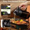 2-in-1 Dark Glass Oil Sprayer Black Lightproof Olive Oil Dispenser for Cooking Salads And Barbecues - Kitchen Barbecue Tool